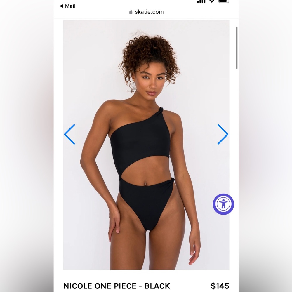 Skatie Black One Piece Swimsuit
